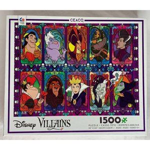 Ceaco Disney VILLAINS 1500 PC Jigsaw Puzzle Cruella DeVil Ursula Scar Maleficent